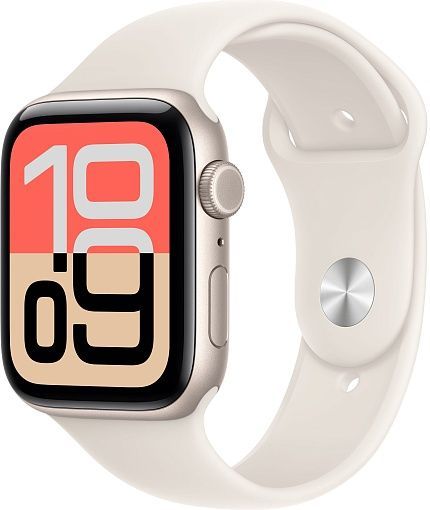 Умные часы Apple Watch SE 3 44mm (2025) Starlight Aluminum Case with Sport Band Starlight(серебристый)