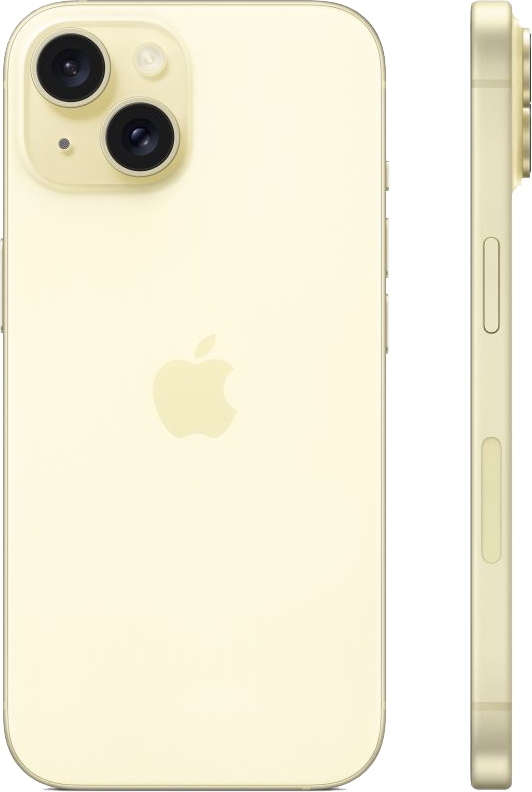 Смартфон Apple iPhone 15 256GB, желтый