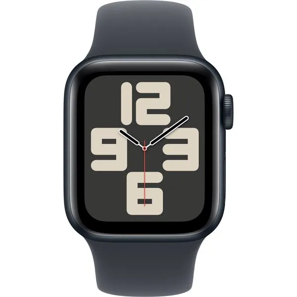 Apple Watch Series SE 2024 40mm Midnight Aluminum Case with Midnight Sand Sport Band S/M