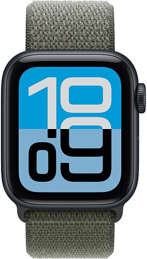 Умные часы Apple Watch SE 3 40mm (2025) Midnight Aluminum Case with Sport Loop Forest