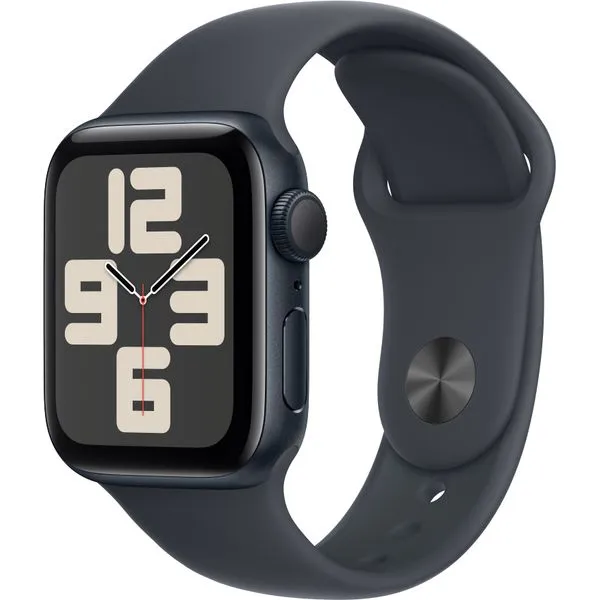Apple Watch Series SE 2024 40mm Midnight Aluminum Case with Midnight Sand Sport Band S/M