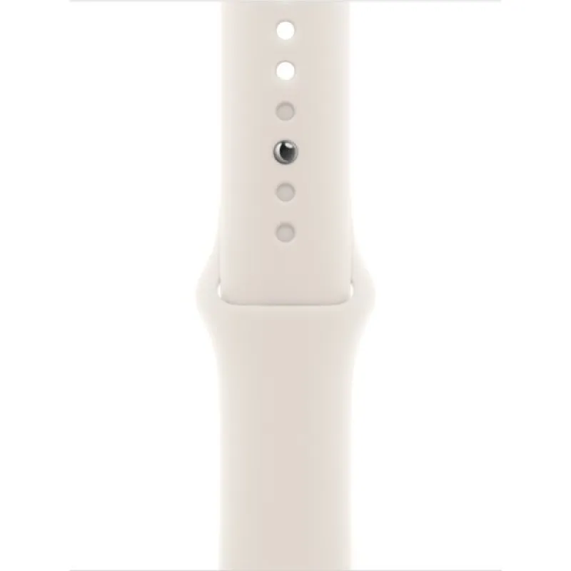Apple Watch Series SE 2024 44mm Starlight Aluminum Case with Starlight Sand Sport Band S/M