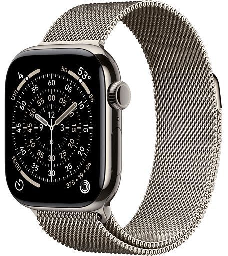 Умные часы Apple Watch Series 11 42mm Natural Titanium Case with Milanese Loop Natural(темно-серый)
