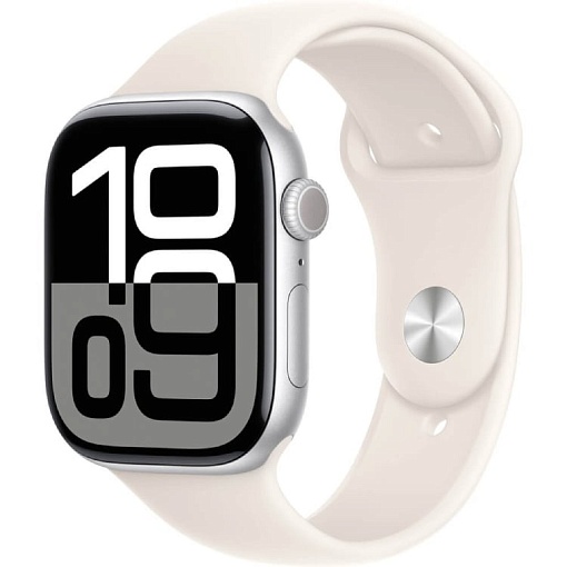 Apple Watch Series 11 46mm Aluminum Case with Sport Band, Starlight
