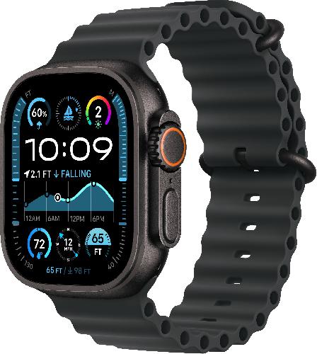Apple Watch Ultra 2 (2024) 49mm Black Titanium Case with Black Ocean Band