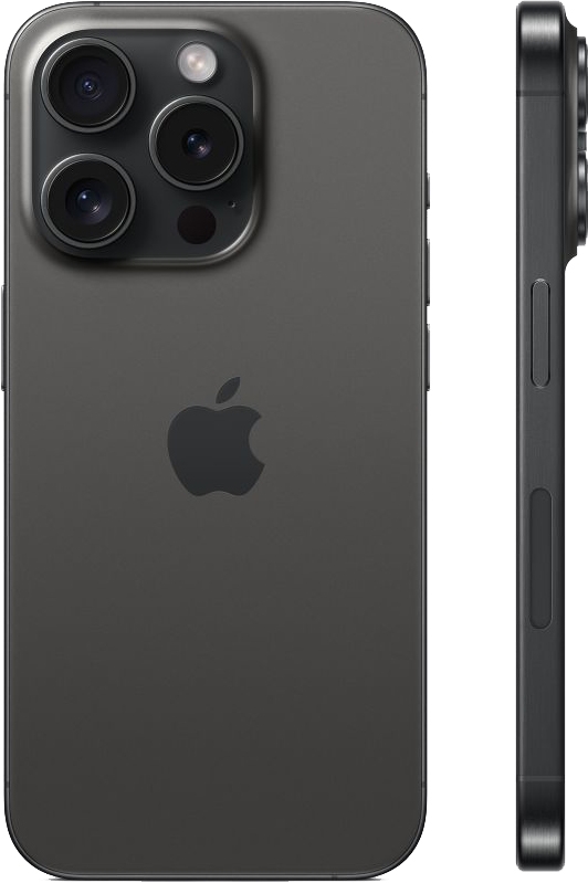 Смартфон Apple iPhone 15 Pro 128GB, Black Titanium (черный)