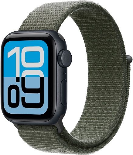 Умные часы Apple Watch SE 3 40mm (2025) Midnight Aluminum Case with Sport Loop Forest(зеленый)