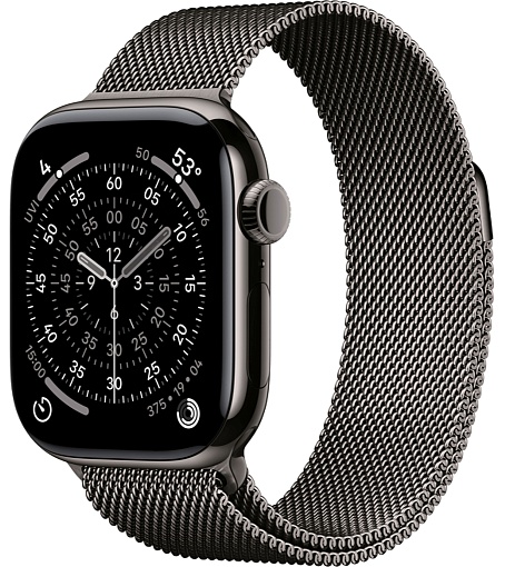Apple Watch Series 11 42mm Slate Titanium Case with Milanese Loop Slate