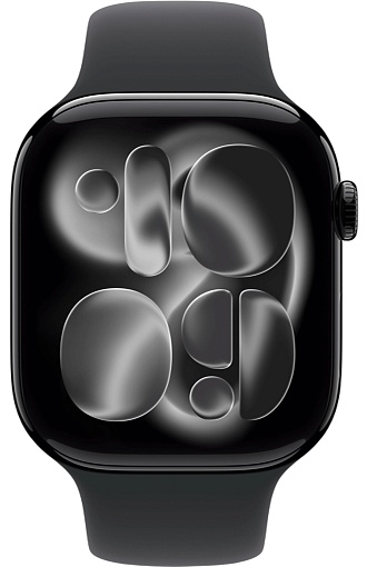 Apple Watch Series 11 46mm Jet Black Aluminum Case with Sport Band Black