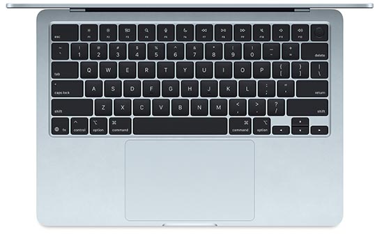Ноутбук Apple MacBook Air 13 (M4, 10C CPU/8C GPU, 2025), 16 ГБ, 256 ГБ SSD, Sky Blue (небесно-голубой) MC6T4