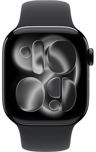 Apple Watch Series 11 42mm Jet Black Aluminum Case with Sport Band Black
