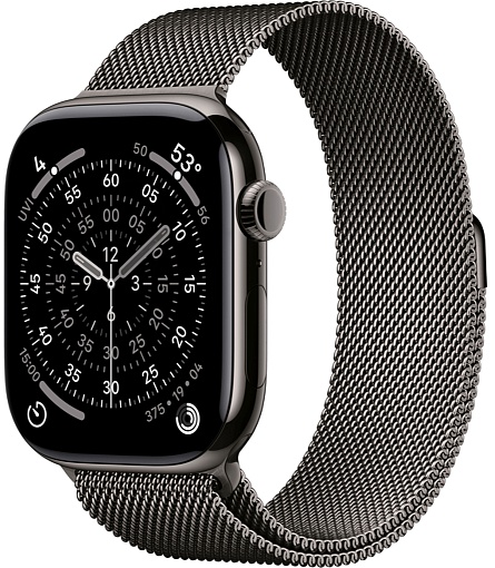 Apple Watch Series 11 46mm Slate Titanium Case with Milanese Loop Slate