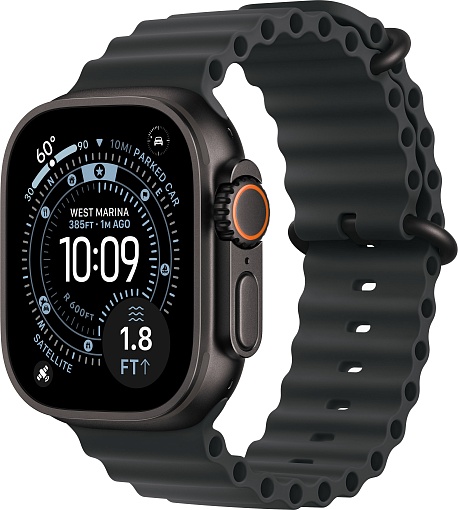 Apple Watch Ultra 3 (2025) 49mm Black Titanium Case with Black Ocean Band