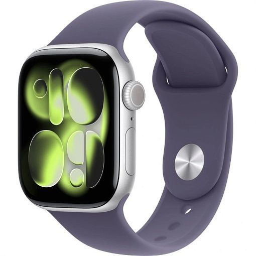 Умные часы Apple Watch Series 11 42mm Silver Aluminum Case with Purple Fog Sport Band(серо-фиолетовый)