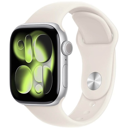 Apple Watch Series 11 42mm Aluminum Case with Sport Band, Starlight