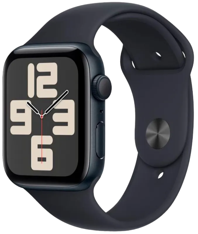 Apple Watch Series SE 2023 44mm Midnight Aluminum Case with Midnight Sand Sport Band