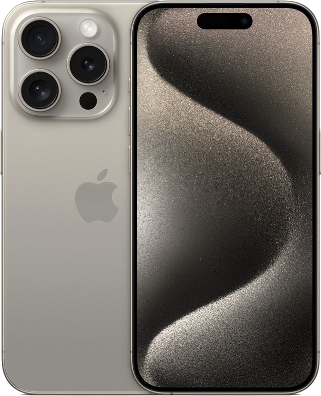 Смартфон Apple iPhone 15 Pro 256GB, Natural Titanium (серый)