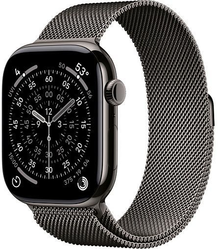 Умные часы Apple Watch Series 11 46mm Slate Titanium Case with Milanese Loop Slate(ореховый)