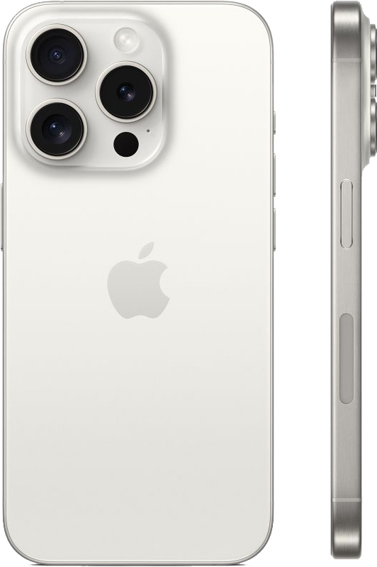 Смартфон Apple iPhone 15 Pro 128GB, White Titanium (белый)