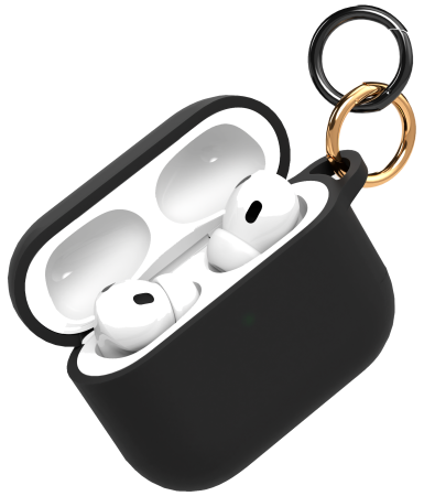Чехол с карабином VLP Charm Case для AirPods Pro 3, черный (1051122)