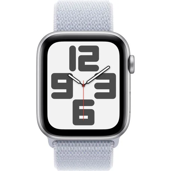 Apple Watch Series SE 2024 44mm Silver Aluminum Case with Blue Cloud Sport Loop