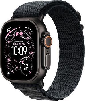 Apple Watch Ultra 3 (2025) 49mm Black Titanium Case with Black Alpine Loop Small