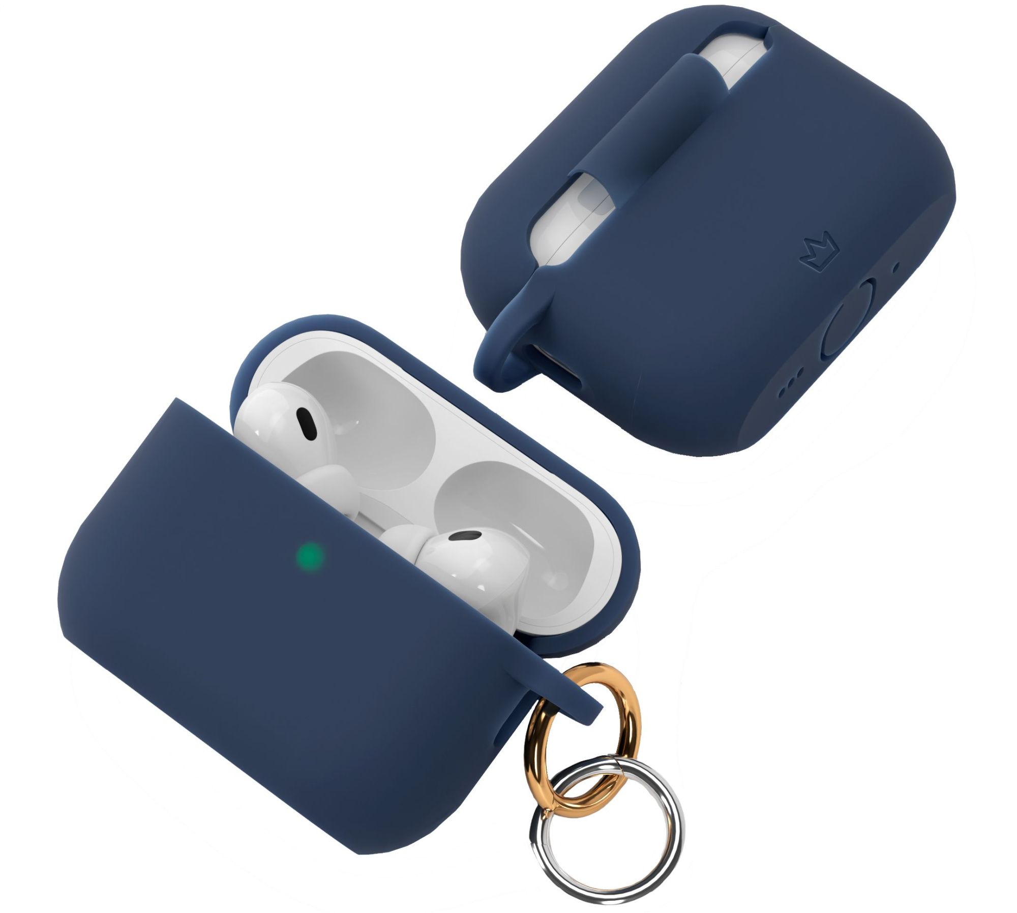 Чехол с карабином VLP Charm Case для AirPods Pro 3, темно-синий (1051124)