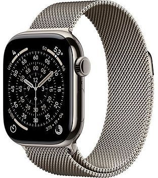 Умные часы Apple Watch Series 11 42mm Natural Titanium Case with Milanese Loop Natural(темно-серый)
