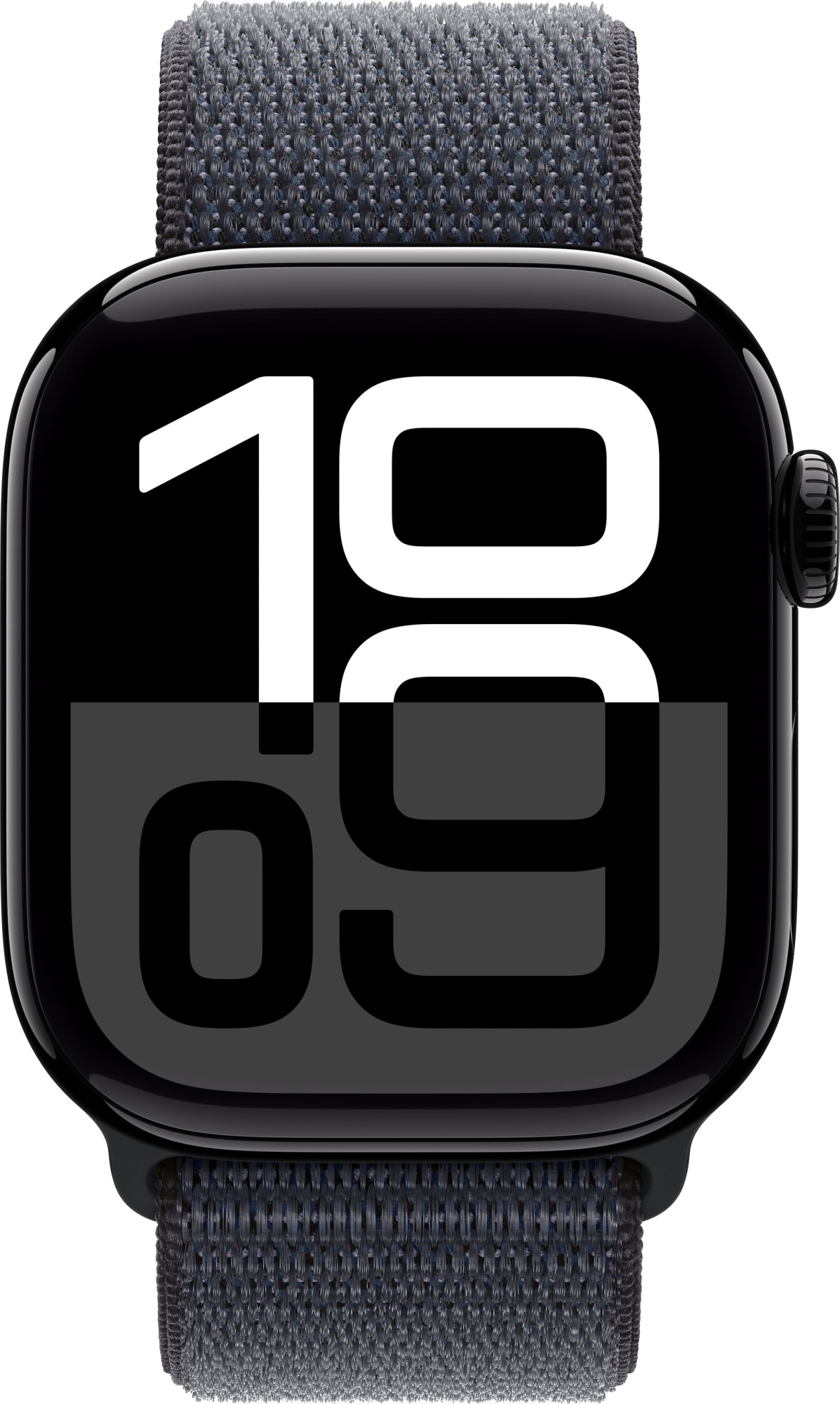 Apple Watch Series 10 42mm Jet Black Aluminum Case with Sport Loop, Ink