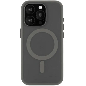 Чехол защитный uBear Cloud Mag Case, iPhone 16 Pro Max, MagSafe, серый