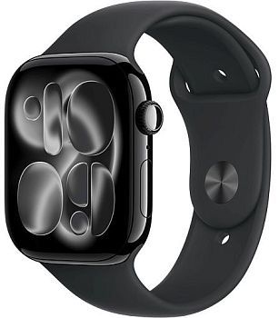 Умные часы Apple Watch Series 11 46mm Jet Black Aluminum Case with Sport Band Black(черный)