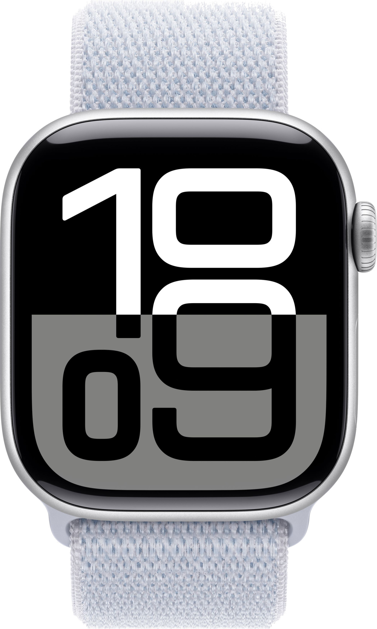 Apple Watch Series 10 42mm Silver Aluminum Case with Sport Loop, Blue Cloud