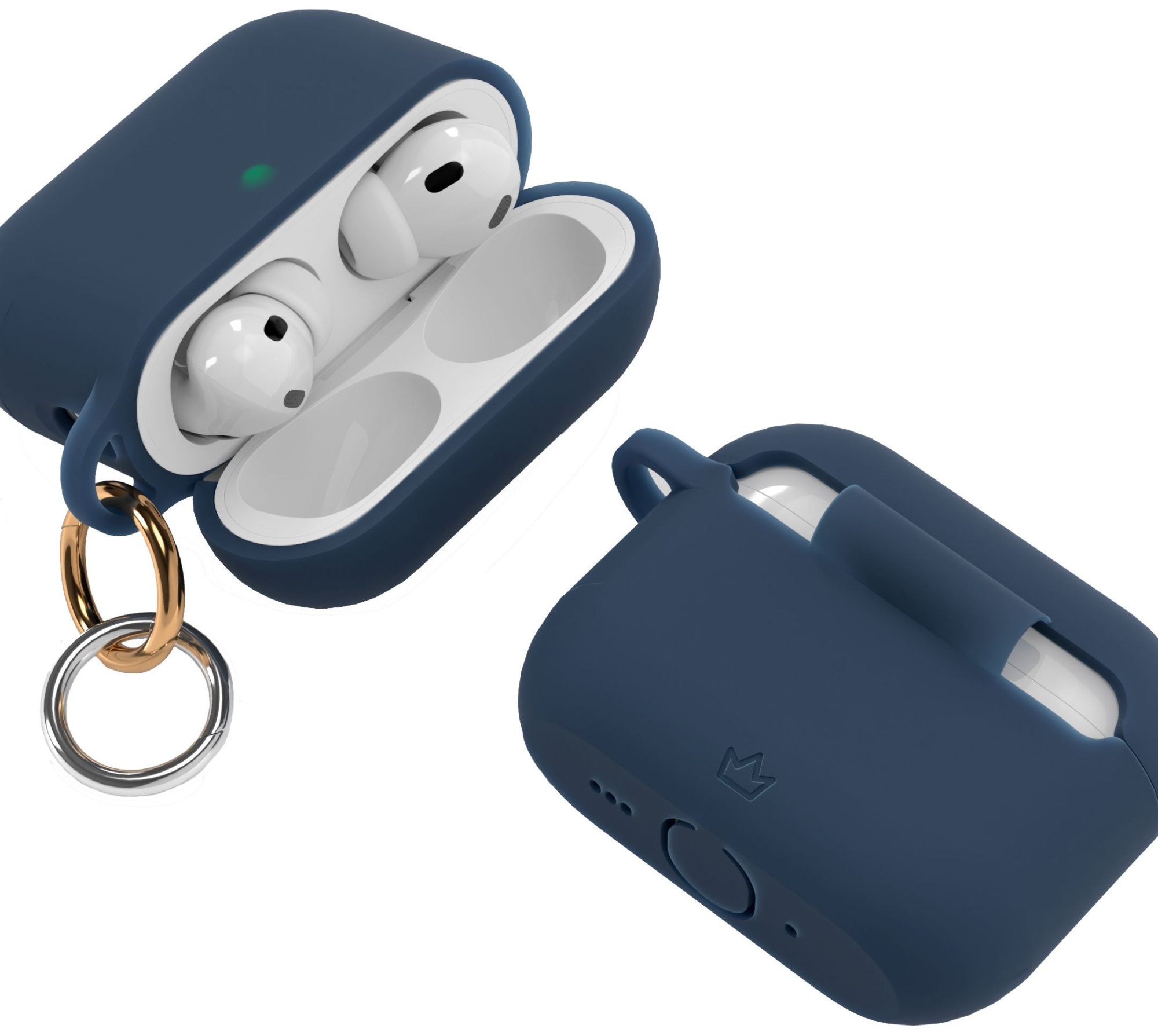 Чехол с карабином VLP Charm Case для AirPods Pro 3, темно-синий (1051124)