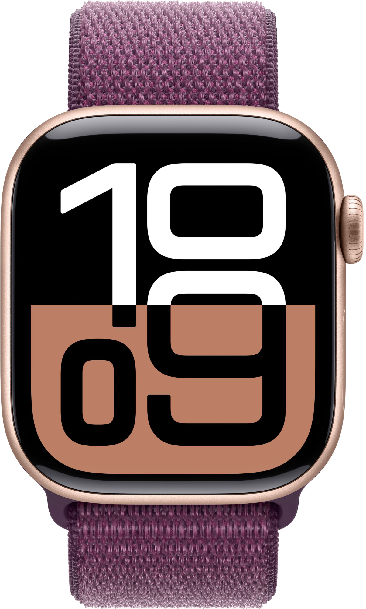 Apple Watch Series 10 42mm Rose Gold Aluminum Case with Sport Loop, Plum