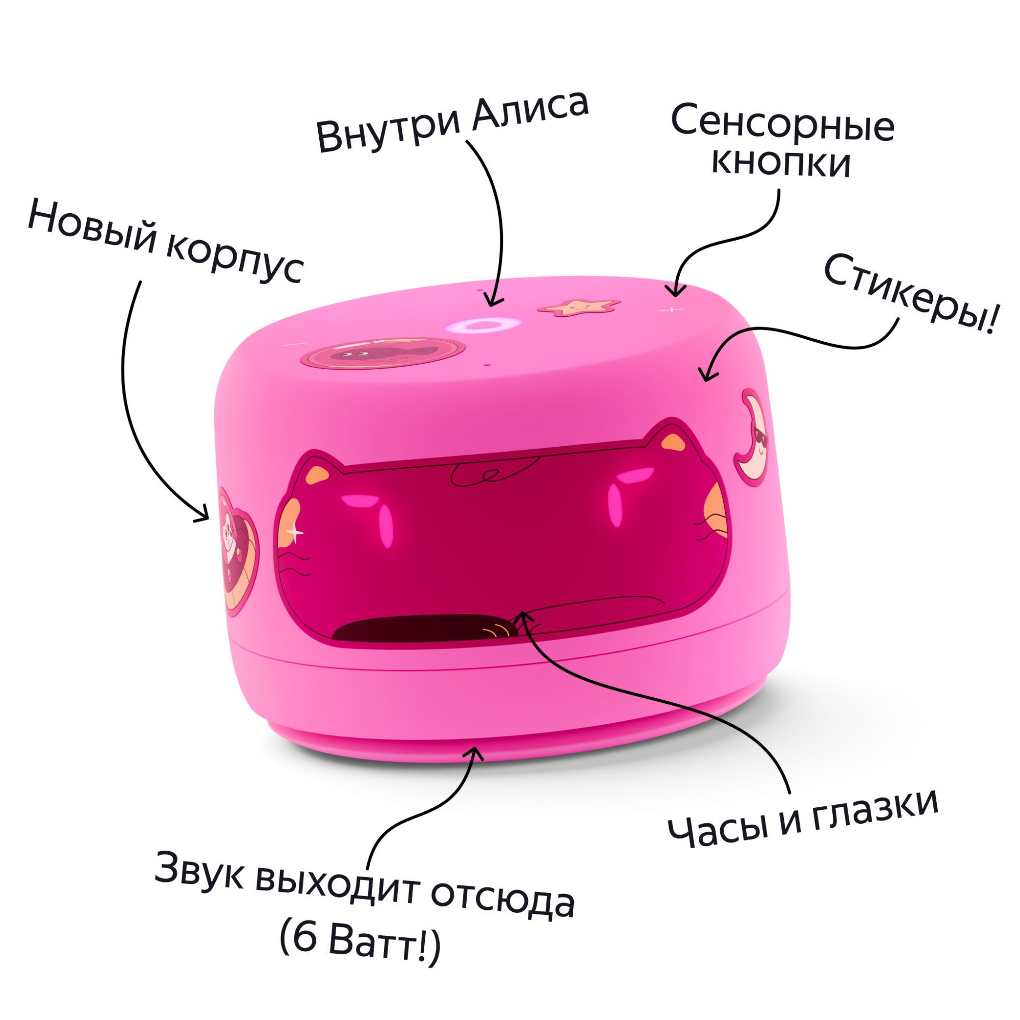 Яндекс Станция Лайт 2 с Алисой на YaGPT, розовый