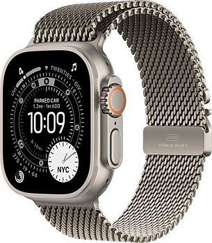 Apple Watch Ultra 3 (2025) 49mm Natural Titanium Case with Natural Titanium Milanese Loop Large