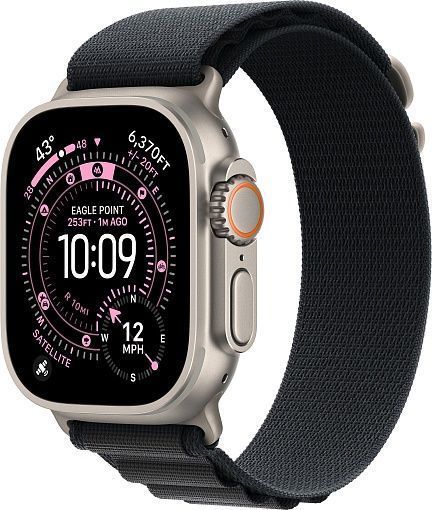 Умные часы Apple Watch Ultra 3 (2025) 49 мм Natural Titanium Case with Black Alpine Loop Medium