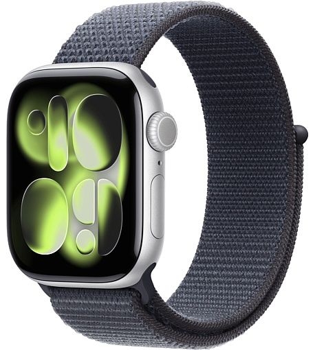 Умные часы Apple Watch Series 11 42 мм Silver Aluminum Case with Sport Loop Anchor Blue(холодный синий)