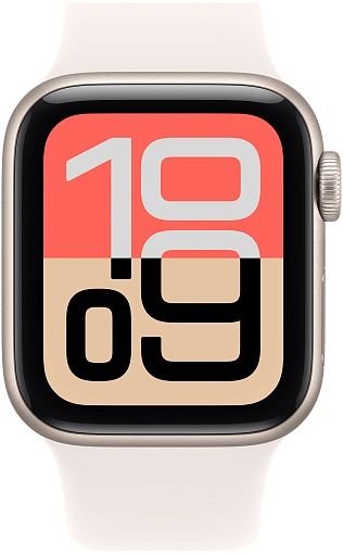 Умные часы Apple Watch SE 3 40 мм (2025) Starlight Aluminum Case with Sport Band Light Blush(нежно розовый)