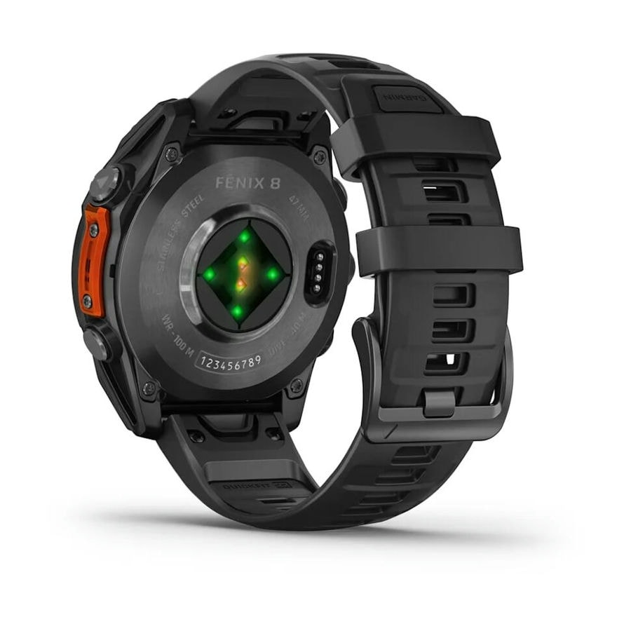 Умные часы Garmin Fenix 8 47 мм AMOLED Slate Gray with Black Sili...