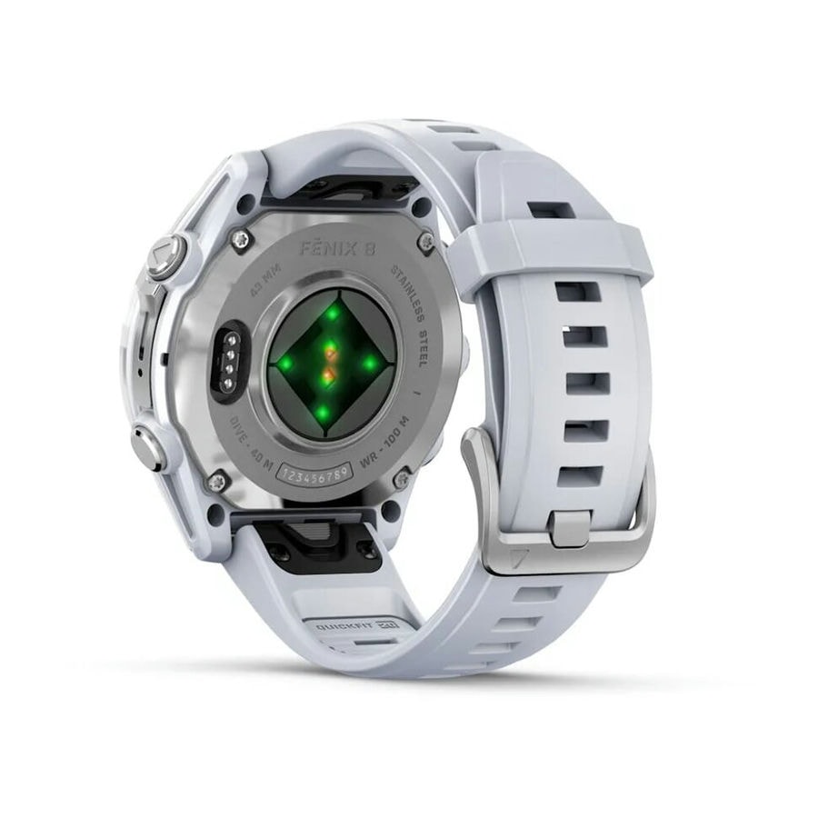 Умные часы Garmin Fenix 8 43 мм AMOLED Silver with Whitestone Sil...