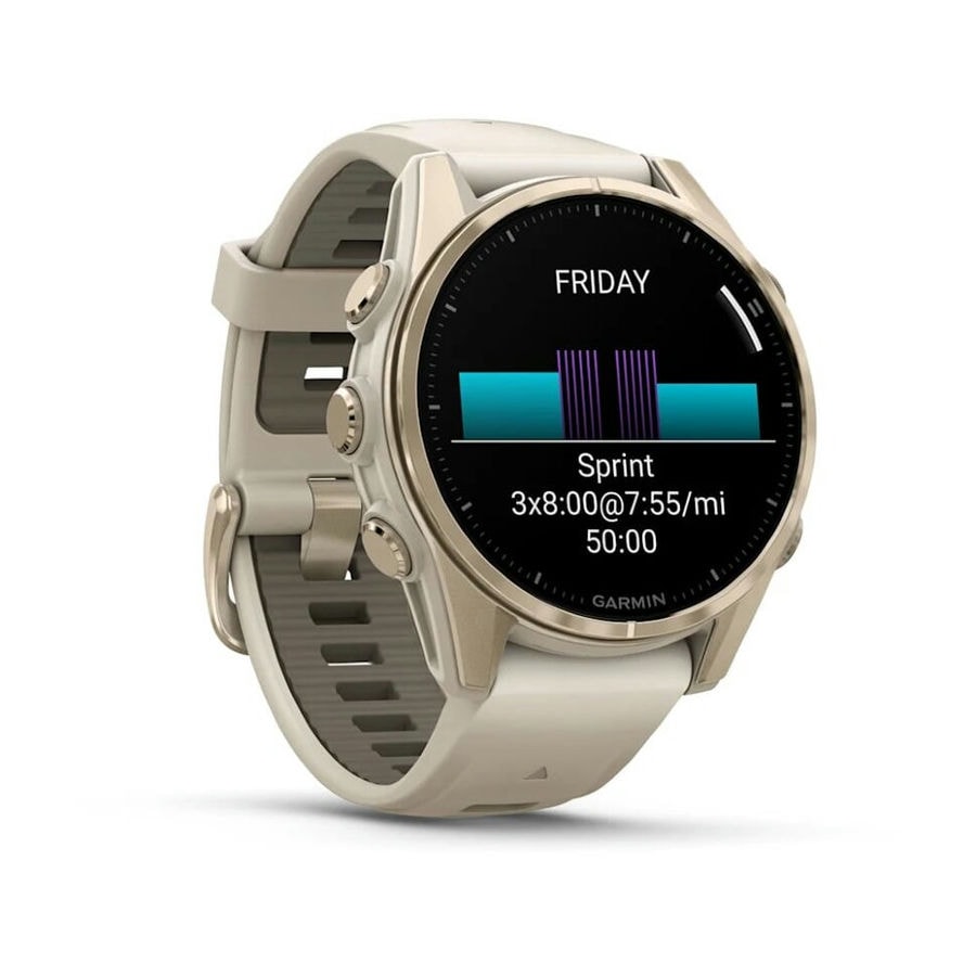 Умные часы Garmin Fenix 8 43 мм AMOLED Sapphire Soft Gold with Fo...