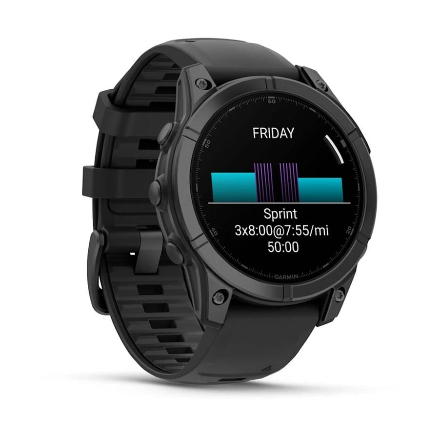 Умные часы Garmin Fenix E 47 мм AMOLED Slate Gray Steel with Blac...