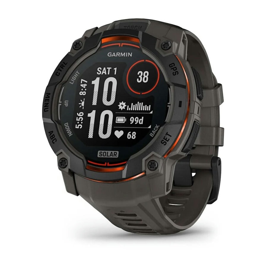 Умные часы Garmin Instinct 3 50 мм SOLAR Black with Charcoal Band...