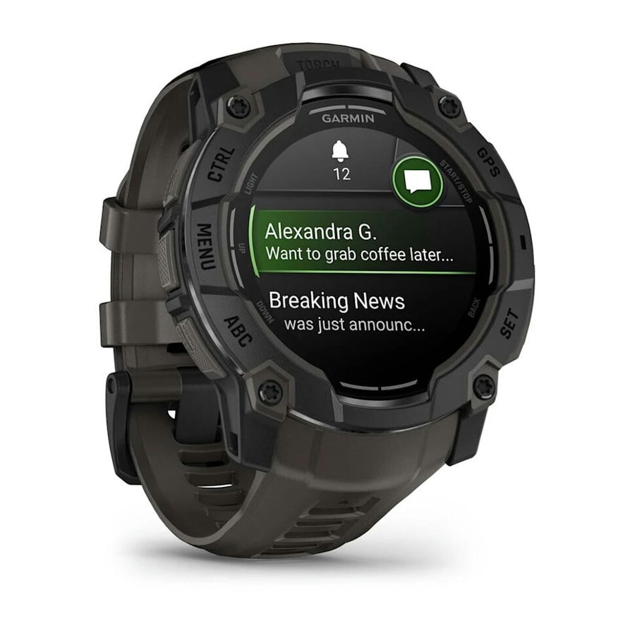 Умные часы Garmin Instinct 3 50 мм AMOLED Black with Charcoal Ban...
