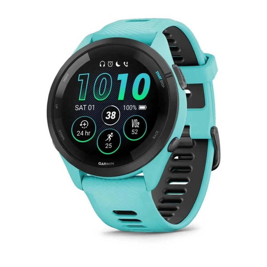 Умные часы Garmin Forerunner 265 46 мм Black Bezel with Aqua Case...