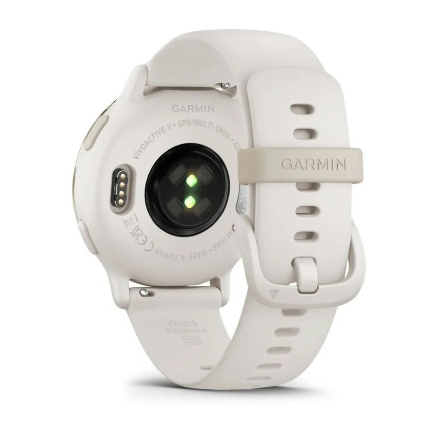 Умные часы Garmin Vivoactive 5 Cream Gold Aluminum Bezel with Ivory Case and Silicone Band (010-02862-11)