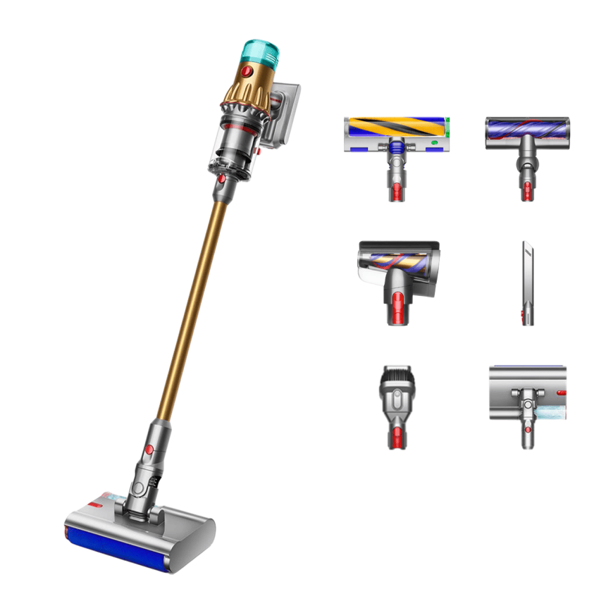 Вертикальный беспроводной пылесос Dyson V12s Detect Slim Submarine Complete (SV46) Gold/Gold (вилка CN)