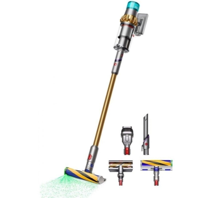 Вертикальный беспроводной пылесос Dyson V15 Detect Absolute (SV47) Gold/Gold (вилка EU)
