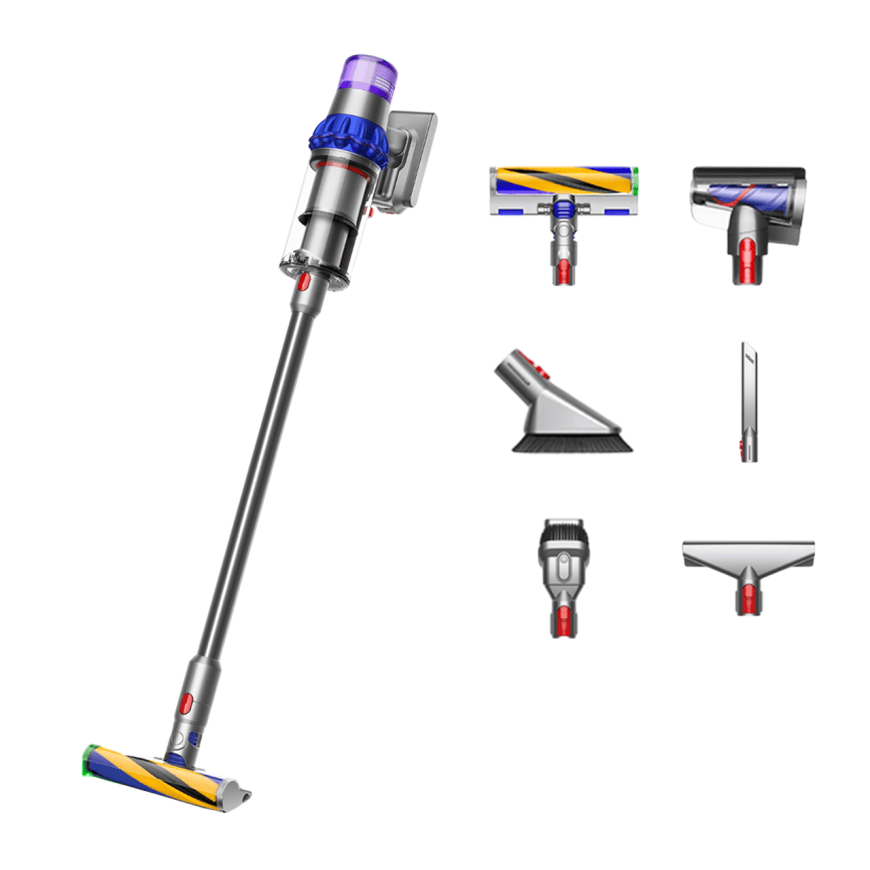 Вертикальный беспроводной пылесос Dyson V15 Detect Fluffy (SV47) Blue/Nickel (вилка CN)